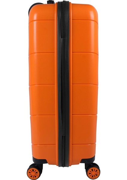 Ultra Hafif Kırılmaz Silikon Kabin Boy Valiz Turuncu+Etiket Hediyeli! modelleri
