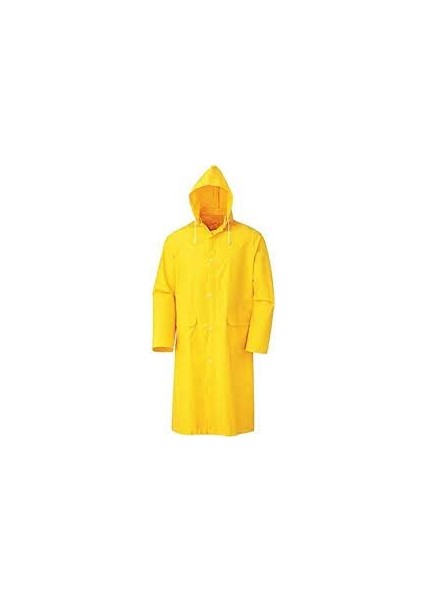 Sarı Lüx Yağmurluk Su Sızdırmaz Cepli Dayanıklı Yapı Polyester Çift Katman XXL