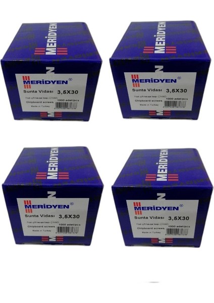 Sunta Vidası 3.5X30 4000 Adet (4 Paket)