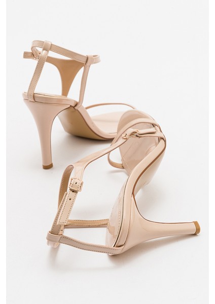 Molde Bej Rugan Kadın Ince Topuklu Ayakkabı fiyatları