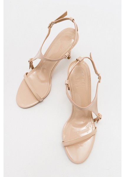 Molde Bej Rugan Kadın Ince Topuklu Ayakkabı fırsatları