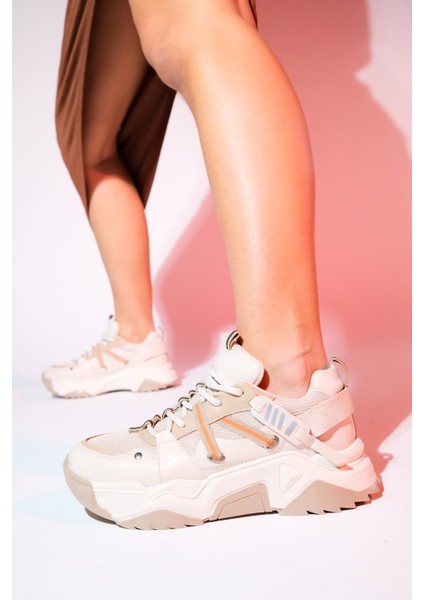 Leona Bej Kadın Spor Sneakers