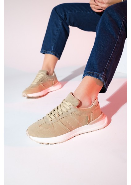 Rafael Bej Denim Kadın Spor Sneaker