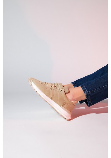 Rafael Bej Denim Kadın Spor Sneaker