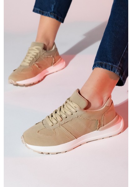 Rafael Bej Denim Kadın Spor Sneaker