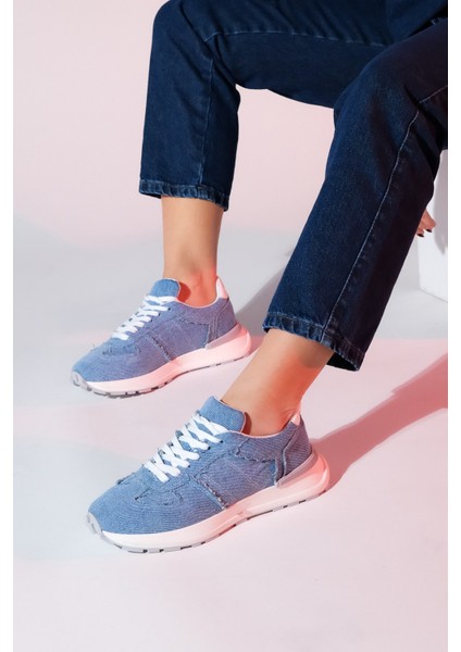 Rafael Mavi Denim Kadın Spor Sneaker