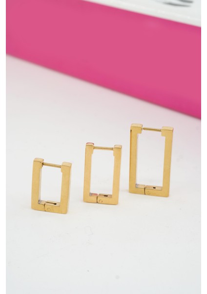 Kadın Vip Seri 316 L Paslanmaz Çelik Didörgen Model 3'lü Küpe Seti