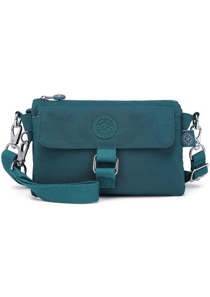 Krinkıl Kumaş Mini Çapraz Çanta BC 1147 - Koyu Yeşil