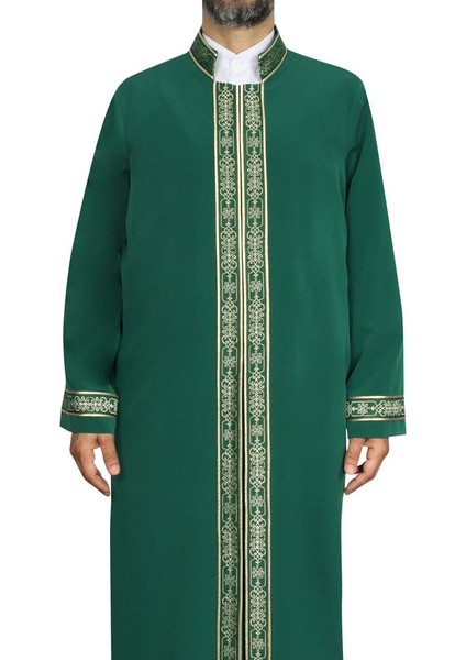Imam Cübbesi Yeşil - Biyeli Yeşil Bordürlü