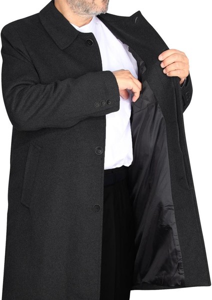 Erkek Kaşe Kaban Siyah