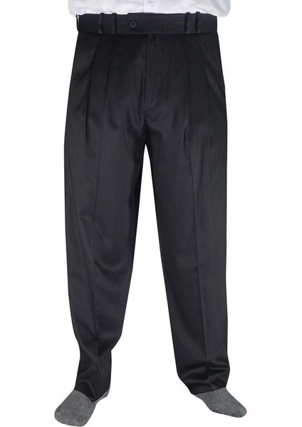 2 Pileli Klasik Pantolon Siyah