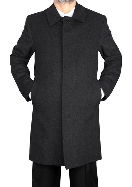 Erkek Kaşe Kaban Siyah fırsatları