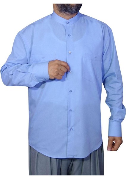 Hakim Yaka Gömlek Mavi