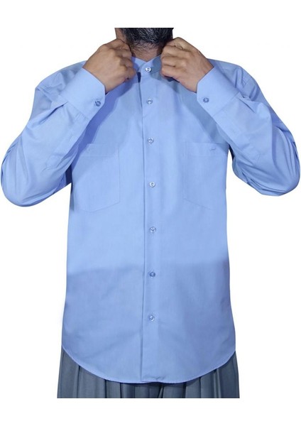 Hakim Yaka Gömlek Mavi fiyatları