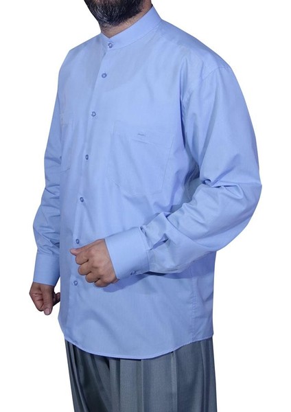 Hakim Yaka Gömlek Mavi fırsatları