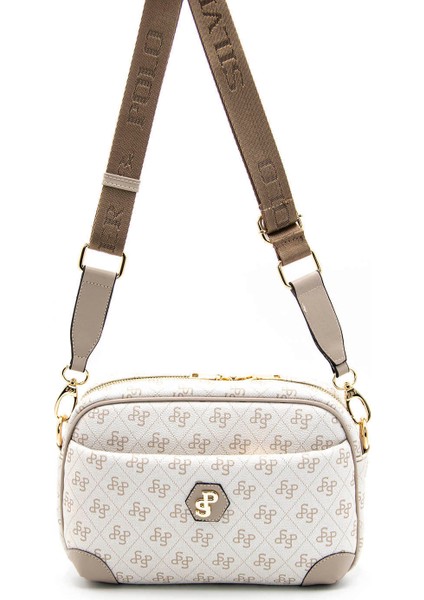 Kadın Çapraz Çanta 1094-42918 Silver Polo Çapraz Bayan Çantası M178 Bej-Mat Kum