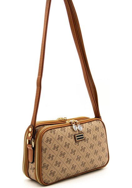 Kadın Çapraz Çanta 899-43315 Silver Polo Çapraz Bayan Çantası M178 Koyu Bej-Mat Taba fiyatları