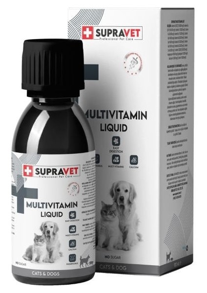 Multivitamin Kedi ve Köpek Sağlığı Için Sıvı Damla 100 ml