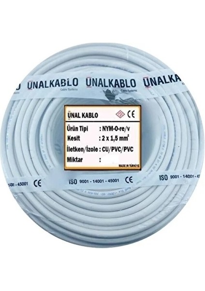 2x1,5 Nym - Antigron Kablo 30 Metre fiyatları