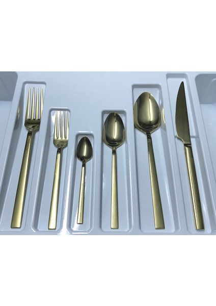Titanyum Gold 12 Kişilik 72 Parça Kaşık Çatal Bıçak Seti