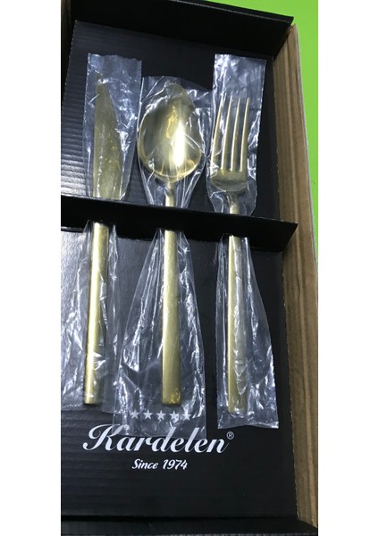 Titanyum Gold 12 Kişilik 72 Parça Kaşık Çatal Bıçak Seti