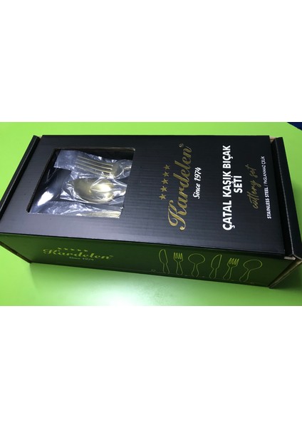 Titanyum Gold 12 Kişilik 72 Parça Kaşık Çatal Bıçak Seti