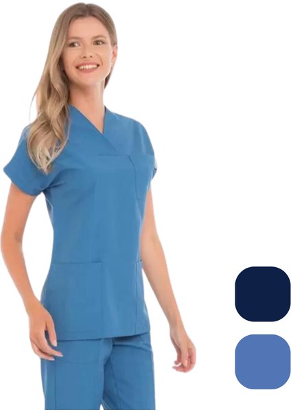 Doktor Hemşire Ameliyat Hastane Cerrahi Likralı Unisex Forma Takım