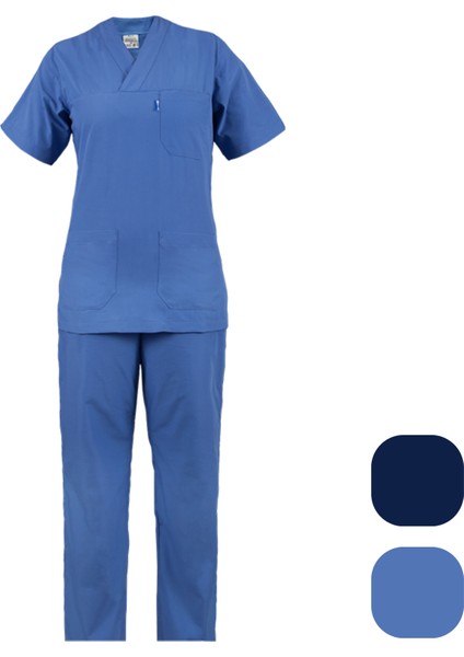 Doktor Hemşire Ameliyat Hastane Cerrahi Likralı Unisex Forma Takım