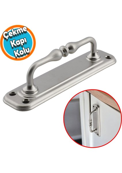 Çekme Kolu Kapı Tutma Kulbusaclı El Tutamagı 14,5 cm Krom Metal Kulp Kapı Tutamağı