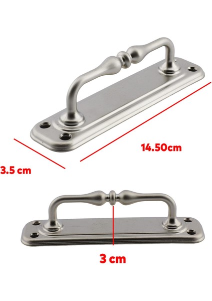 Çekme Kolu Kapı Tutma Kulbusaclı El Tutamagı 14,5 cm Krom Metal Kulp Kapı Tutamağı