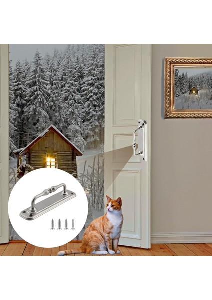 Çekme Kolu Kapı Tutma Kulbusaclı El Tutamagı 14,5 cm Krom Metal Kulp Kapı Tutamağı
