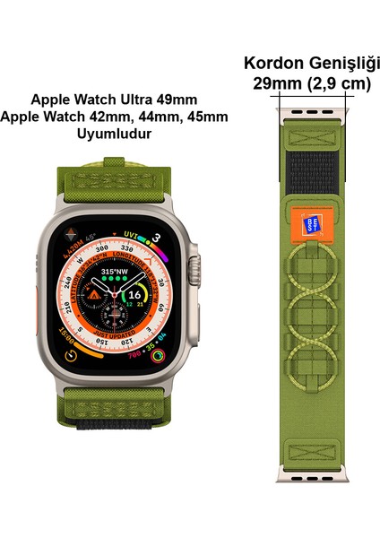 Apple Watch 45 mm 44 mm 42 mm Uyumlu Kordon Kayış Best Geniş Tasarım Hasır Kumaş indirimleri