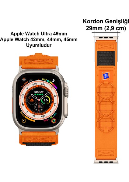Apple Watch 45 mm 44 mm 42 mm Uyumlu Kordon Kayış Best Geniş Tasarım Hasır Kumaş indirimleri