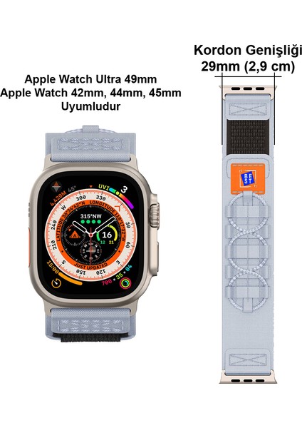 Apple Watch 45 mm 44 mm 42 mm Uyumlu Kordon Kayış Best Geniş Tasarım Hasır Kumaş indirimleri