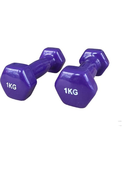 Ckspor 1 kg x 2 Adet Köşeli Vinly Dambıl Seti Kaymaz Özel Kaplama Ithal Ergonomik Dambıl fiyatları