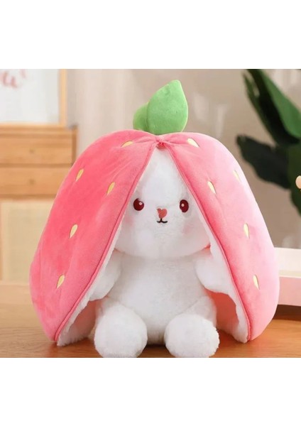 Sevimli Çilek Tavşan Peluş 20CM