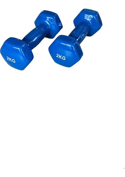 Ckspor 2 kg x 2 Adet Köşeli Vinly Dambıl Seti Kaymaz Özel Kaplama Ithal Ergonomik Dambıl