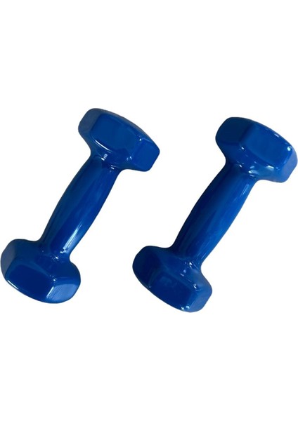 Ckspor 2 kg x 2 Adet Köşeli Vinly Dambıl Seti Kaymaz Özel Kaplama Ithal Ergonomik Dambıl