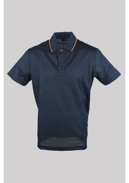 Erkek Polo Yaka Düğme Kapamalı Kısa Kollu Lacivert Polo Yaka T-Shirt 24411261-013