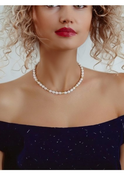 Kadın Gerçek Inci Kolye ,kadın Incili Kolye ,arpa Inci Kolye, Doğal Kültür Incisi Kolye, Doğal Inci Kolye fiyatları