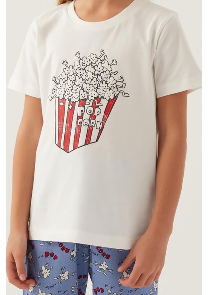 Aile Pijama Takımı, Popcorn Baskılı, %100 Pamuk, (Ayrı Ayrı Fiyatlandırılır)