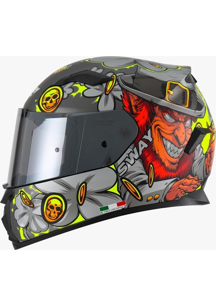 Sw 820 Hellboy Full Face Motosiklet Kaskı