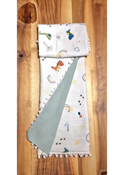 Müslin Pike Battaniye Pamuk 100X80 Ölçülerinde Bebek Battaniyesi