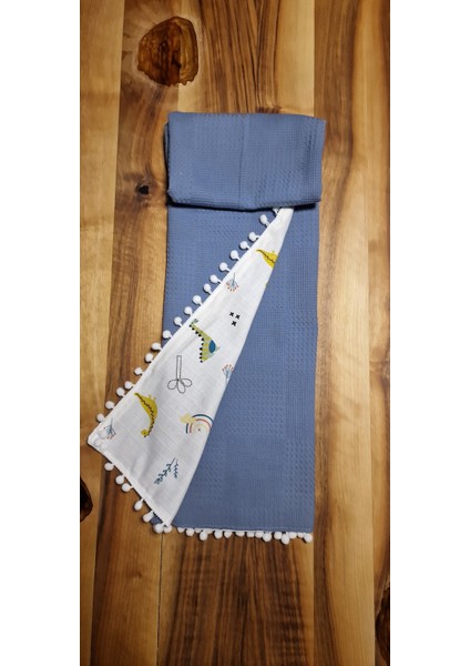 Müslin Pike Battaniye Pamuk 100X80 Ölçülerinde Bebek Battaniyesi