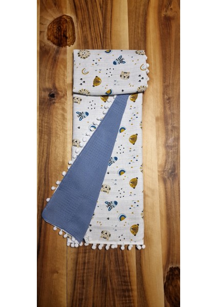 Müslin Pike Battaniye Pamuk 100X80 Ölçülerinde Bebek Battaniyesi