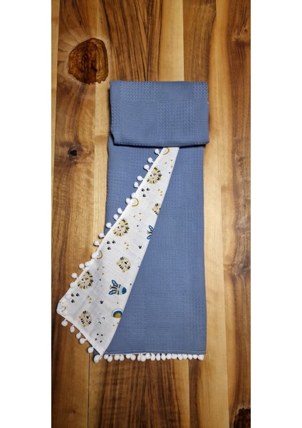 Müslin Pike Battaniye Pamuk 100X80 Ölçülerinde Bebek Battaniyesi
