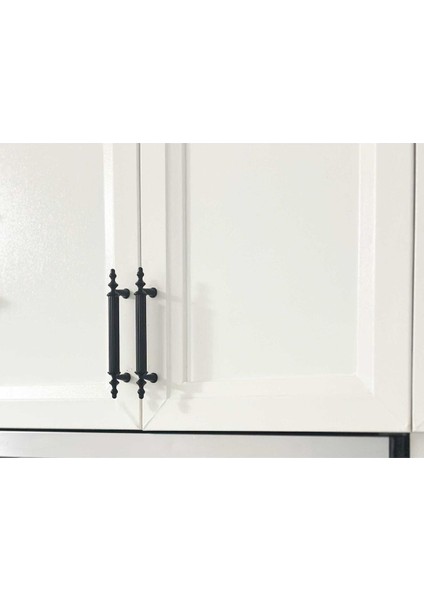 Şehzade Siyah Tv Ünitesi Vestiyer Yatak Odası Mutfak Dolap Çekmece Kulpu 160 mm (16 Cm) 15 Adet