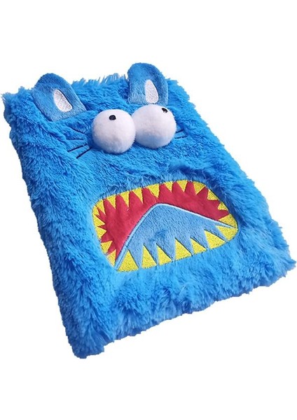 Pelüş Defter Sevimli Canavar 1 Adet Peluş Hayvan Figürlü Hatıra Günlük Çizgil Defteri Mavi Tüylü Hediye fiyatları