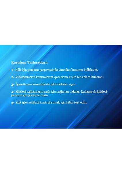 Pencere Kilidi Emniyet Mandalı Ekstra Güvenlik Çocuk Kilidi (5 Adet) fiyatları