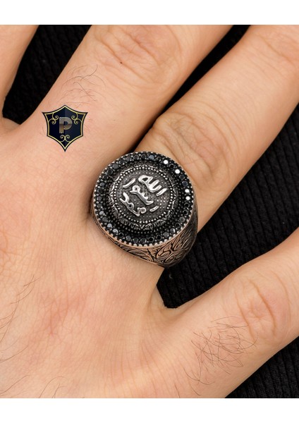Gümüş Mührü Şerif Zirkon Taş Süslemeli 925 Ayar Gümüş Erkek Yüzüğü fiyatları